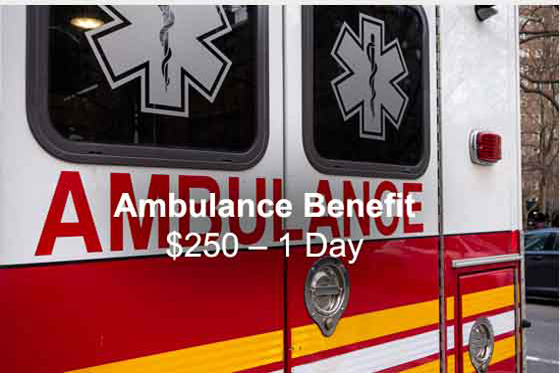 Ambulance Benefit $250 - 1 Day