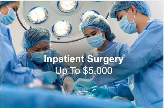 Inpatient Surgery Up To $5,000